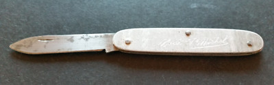 Kleines Messer (Messer) Souvenir du Mont Saint Michel 20/30er Jahre mit 1 Klinge