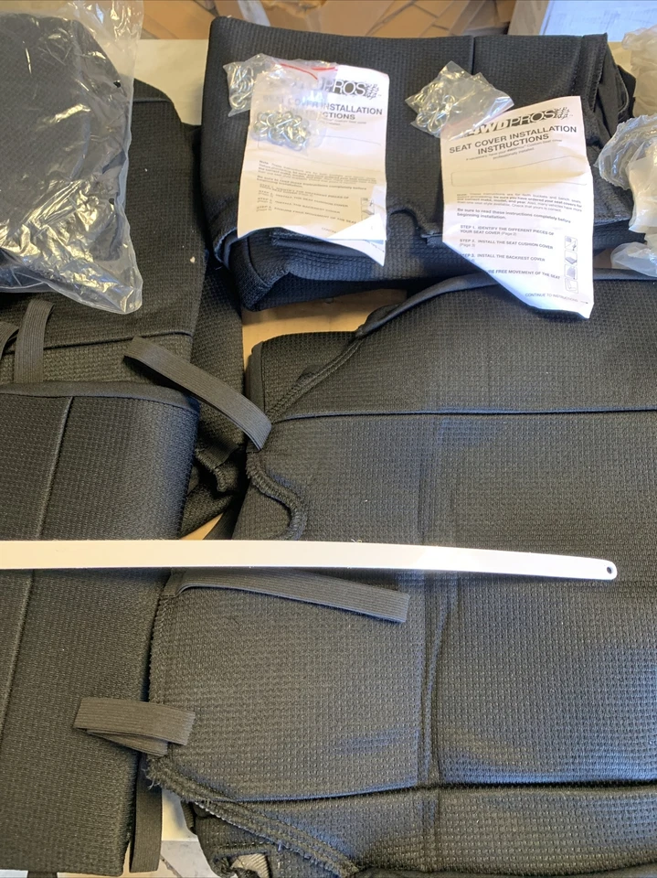 4WD Pros Seat Cover Complete For 2011 2012 Jeep Wrangler 4 door  SOLID BLACK - Image 4 of 4