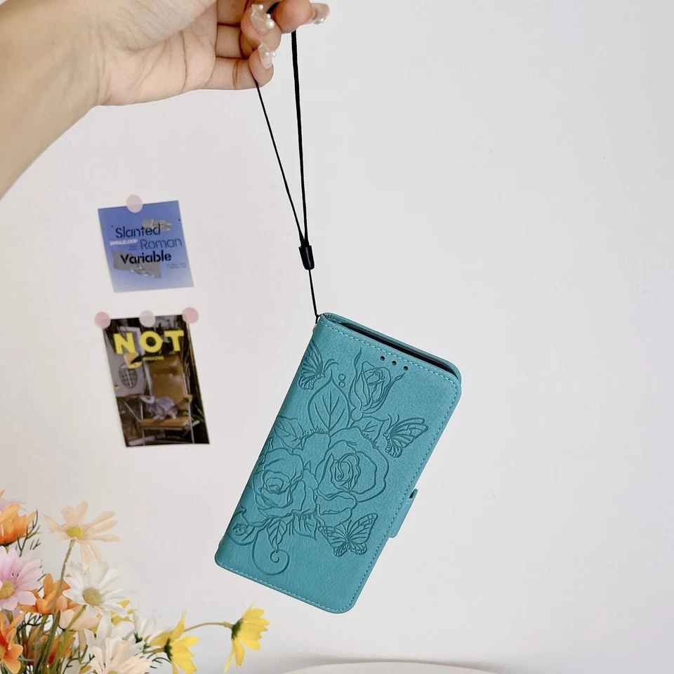 Rose Wallet Stand Phone Case for OnePlus 10 Pro 12 11 10R 9 Nord CE 4 N300 N20 - Image 4 of 4