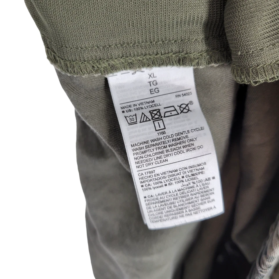 Old Navy Shorts XL Green Pull On Elastic Waist Pockets Lyocell Leaf - Image 3 of 4