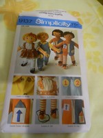 Sewing Pattern- Simplicity 9137,learn To Dolls,button,tieshoes,vintage Sewing Pattern- Simplicity 9137,learn To Dolls,button,tieshoes,vintage