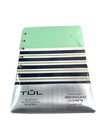 TUL 5.5x8.5 Mint Stripe Custom Note-Taking System Discbound Notebook Soft Covers