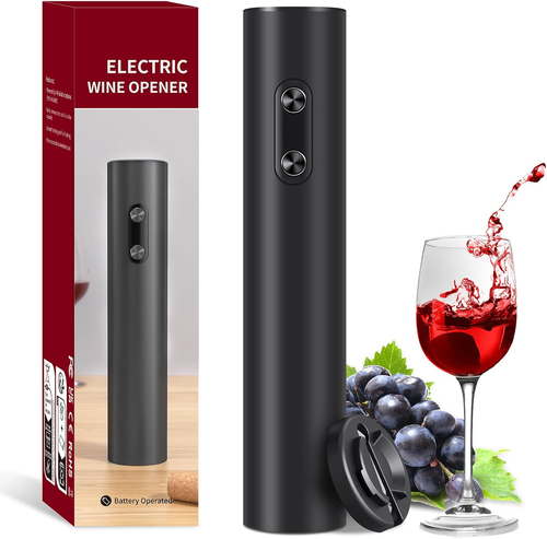 Electric Wine Opener with Foil Cutter, Battery-Powered Automatic Wine Bottle Ope - Picture 8 of 12