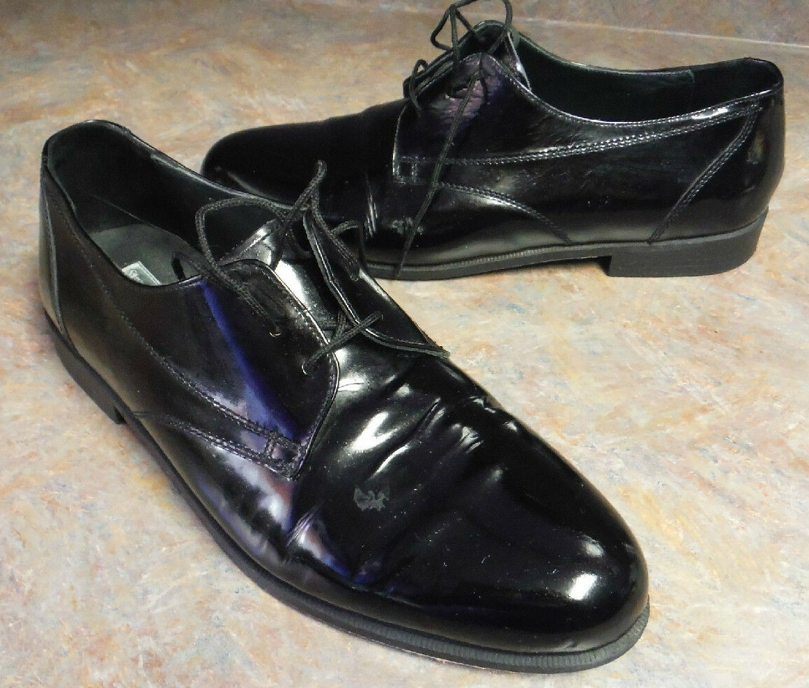 Stanley Blacker Couture Italian Black Patent Leather Shoes Size 8.5 Stanley Blacker Couture Black Patent Leather Shoes Men main image 4
