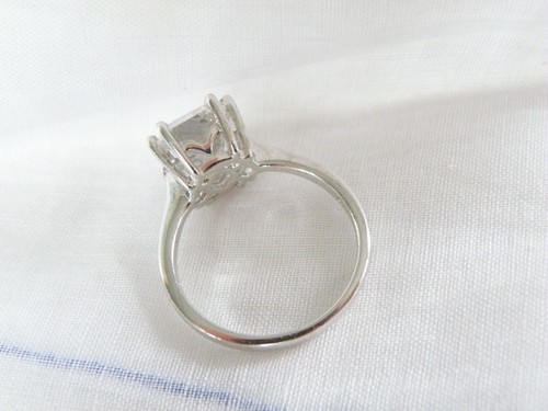 Anillo Epifanía Plata de Ley 925 DQ Diamonique Corte Radiante Talla 7 - Imagen 14 de 20