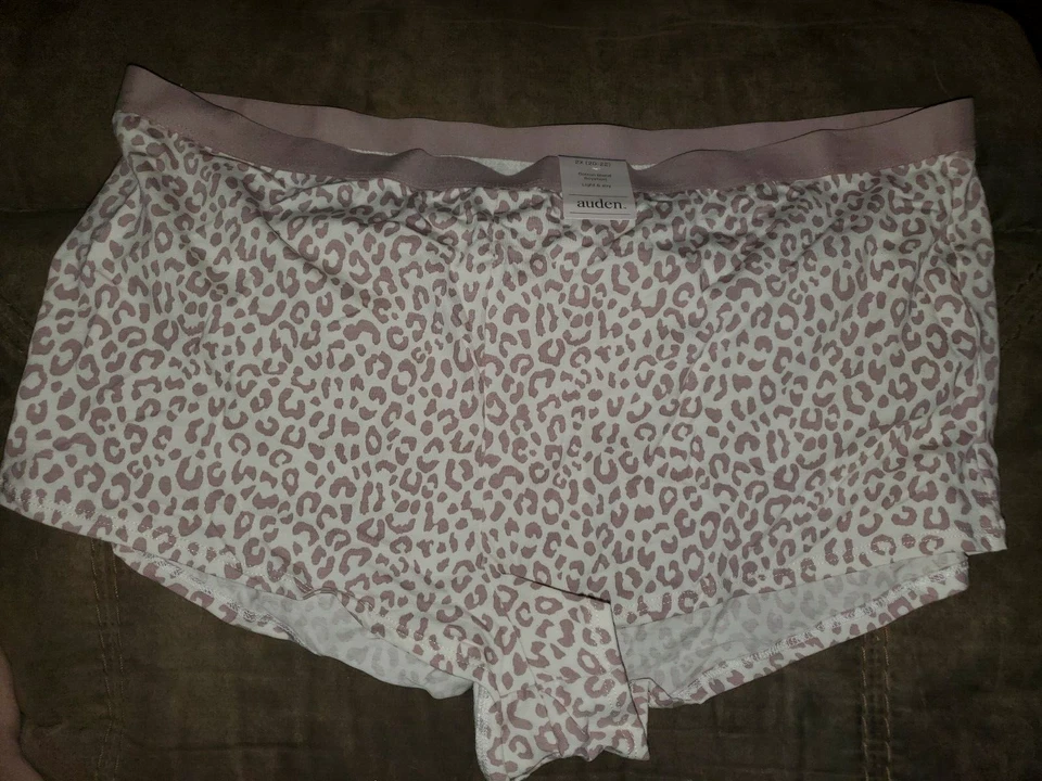 Auden Womens Plus Size 3X (24-26) Leopard Print Low Rise Boyshorts Underwear B62 - Image 1 of 1