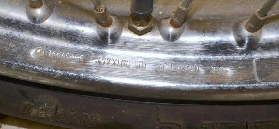 Kawasaki KE 100 Rear Wheel Rim Hub Tire 41034-1048 1982-2000 - Imagem 4 de 4