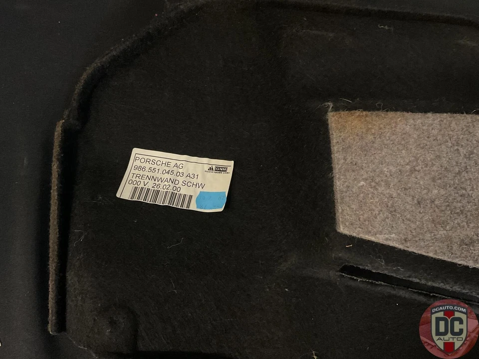 Porsche Boxster 986 2001-2004 forro maletero trasero negro 98655104503A31 Foto 4 de 4