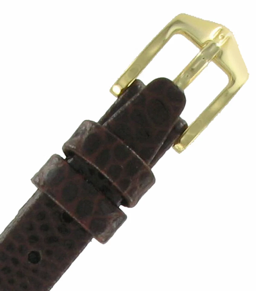 Correa de reloj Hirsch de 12 mm de cuero genuino de lagarto corta marrón para mujer nueva de Lote Antiguo Foto 2 de 2