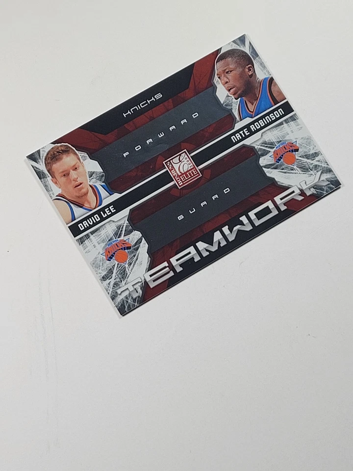 Combos Donruss Elite Teamwork 2009-2010 rojo/249 David Lee Nate Robinson #20 Foto 4 de 4