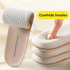1Pair Latex Sports Shoes Insole Cowhide Insoles for Feet Arch Support Shoe Pads