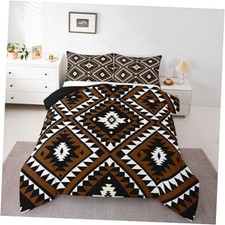 Rustic Western Size Comforter Set For Men,Southwestern Aztec Queen Multi 11