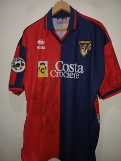 GENOA MAGLIA CALCIO OFFICIAL VINTAGE M. WORN SHIRT BONETTI COSTA CROCIERE