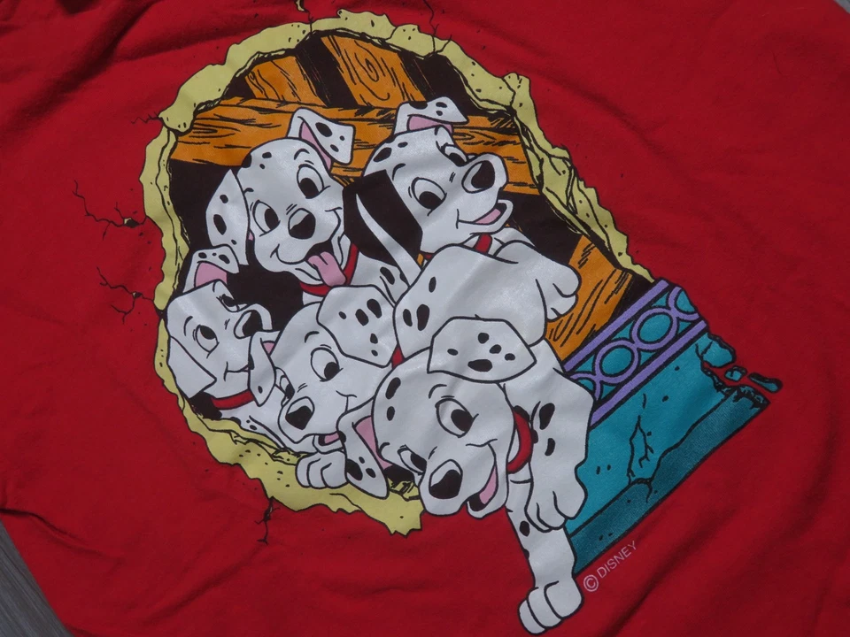 Camisa vintage anos 90 Disney 101 Dalmations tamanho juvenil grande animação pré-propriedade - Imagem 3 de 4