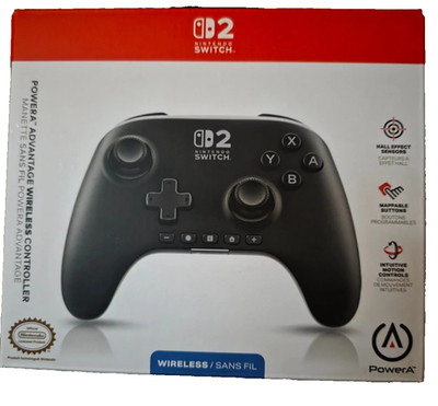 PowerA Advantage Wireless Controller for Nintendo Switch 2   Black   Brand New