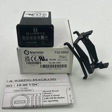 TRUMETER 732-0002 Hour Meter DC 2 Holes Flush Polymer