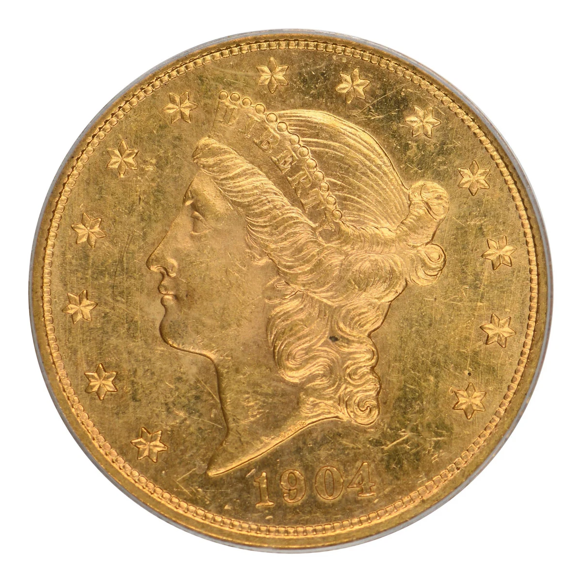 MS 61 Graded 1904 Year Double Eagle $20 US Gold Coins (Pre - 1933