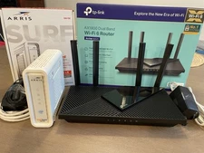 SET of TP-Link  Archer AX21 Wireless Router / Modem Arris SB6190 Surfboard