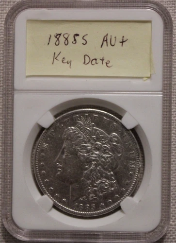 1885-S Morgan Silver Dollar Coin, Choice AU+ Tougher Date