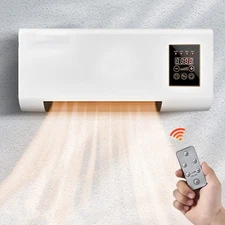 Household Wall Mounted Electric Space Heater and Fan 2in1 Mobile Hot Air Blower