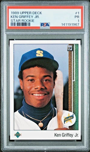 1989 Upper Deck #1 Ken Griffey Jr RC ⭐ Star Rookie Grading Rainbow PSA 1