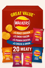 Walkers Meaty Variety Multipack Crisps Box 20x25 g