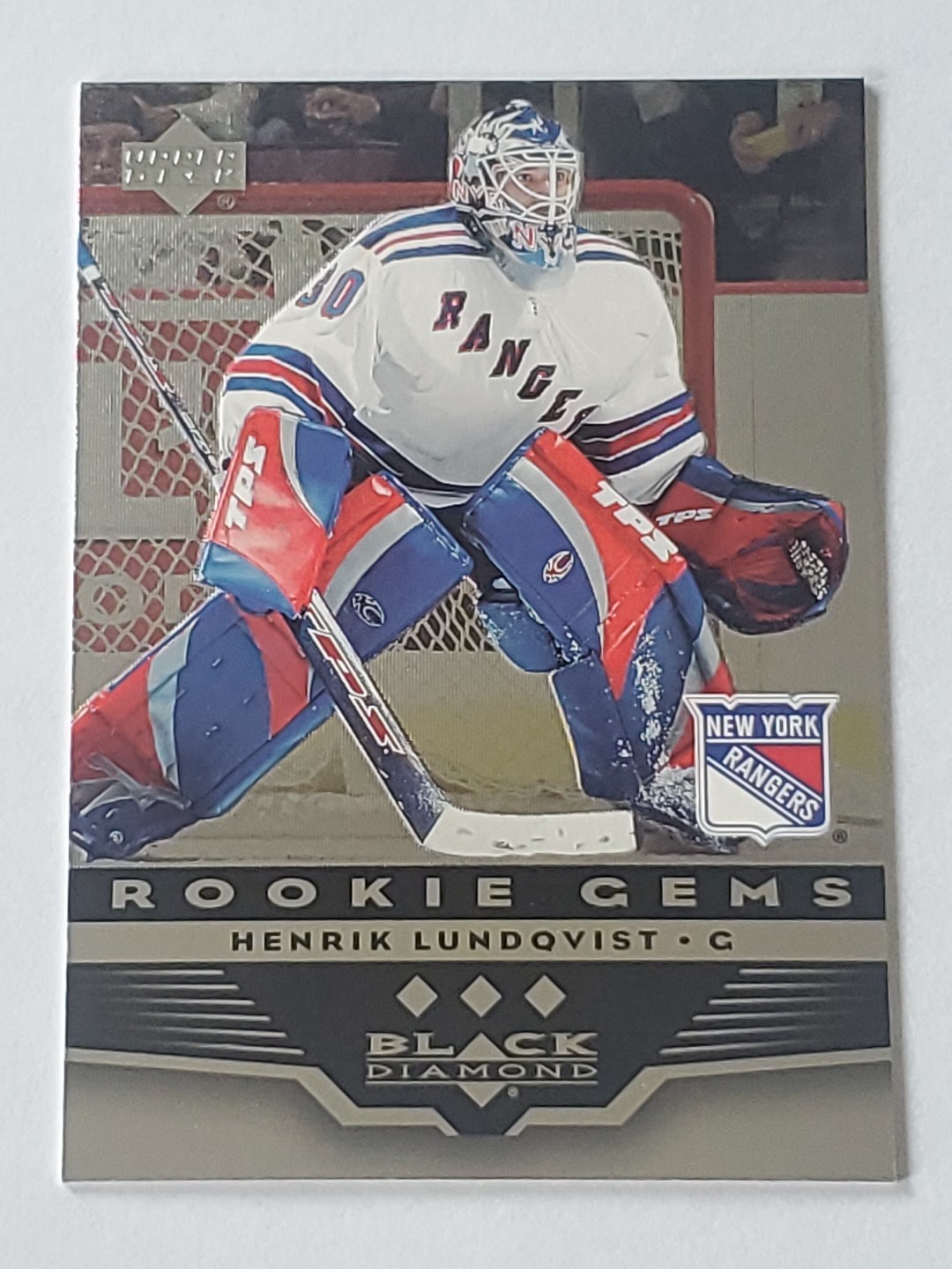 Henrik Lundqvist 2005-06 Upper Deck Black Diamond #156 Rookie Card NY Rangers 