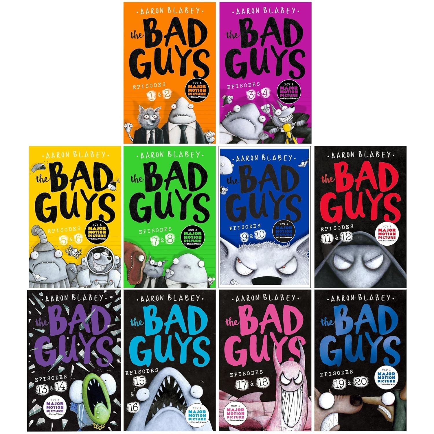 Bad Guys Episodes 1-20 By Aaron Blabey 10 Books Collection Set Paperback - Image 4