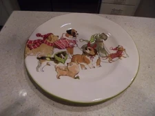 Pier 1 Imports Park Avenue Puppies 8 3/4" plate brand-new ~ low fast shipping!