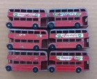 6x Matchbox by Lesney No.5c Vintage Diecast Routemaster Buses Playworn Condition
