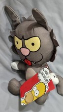 The Simpsons Scratchy Cat Plush 11  Itchy  Scratchy Gray w/ Original Tag