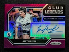 2021-22 Panini Prizm EPL GARY LINEKER 6/25 Auto Purple Prizms #CL-GL