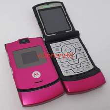 Unlocked Motorola RAZR V3 Unlocked Flip GSM Bluetooth MP4 video Pink Phone
