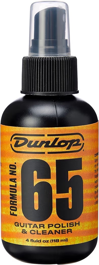 Dunlop 654C Guitar Polish & Cleaner Spray Bottle & Polishing Cloth Formula 65