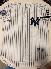 Russell 1999 New York Yankees Chuck Knoblauch World Series jersey sz 48 XL