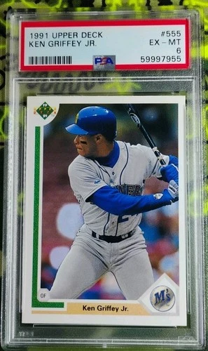 1991 Upper Deck Ken Griffey Jr Card #555 PSA Graded EX-MT 6