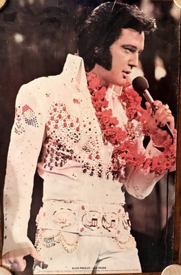 Vintage 1975 Gamma Elvis In Concert Poster Los Vegas 35x23