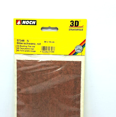 NOCH N 1:160 57348 Lámina Estructural 3D Cola de Castor Rojo 30 x 12 cm en EMBALAJE ORIGINAL | Condition: Gebraucht