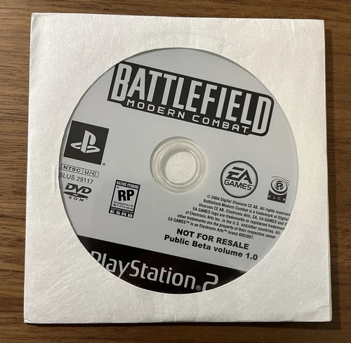 Battlefield Modern Combat PS2 Public Beta 1.0 Playtest EA RARE PlayStation 2