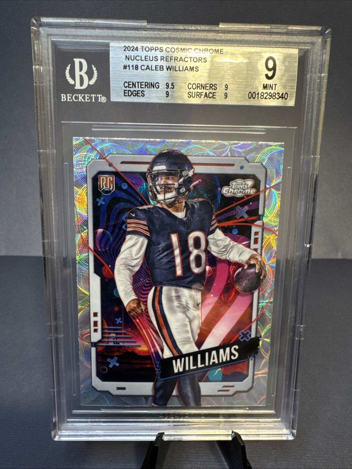 2024 Topps Cosmic Chrome - Rookies Caleb Williams #118 Nucleus Refractor (RC)