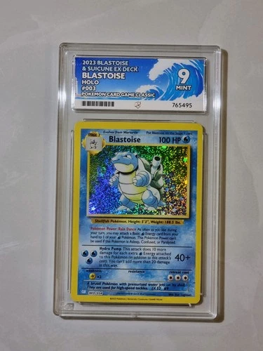 Blastoise Classic 003 Mint 9 Ace Graded Pokemon Card 2023 Suicune EX Deck Holo