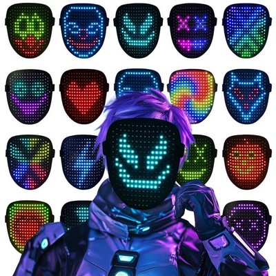ORWINE LED Mask, Light Up Mask with Gesture Sensing, Unisex LED Lighted Face ...