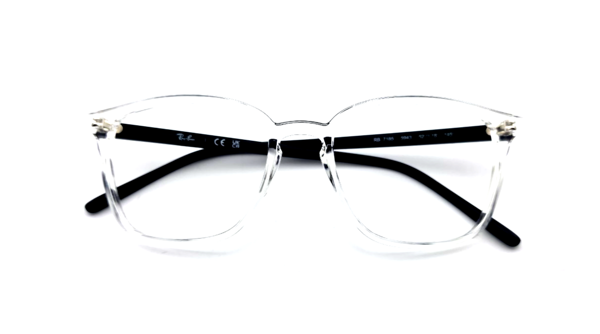 RAY-BAN RB7185 5943 SQUARE CLEAR UNISEX FULL RIM AUTHENTIC
