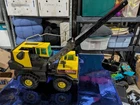 Vintage 80's Tonka Turbo Diesel XMB-975 Clam Bucket Crane Truck Nice