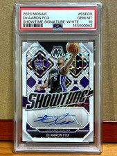 De'Aaron Fox 2023-24 Panini Mosaic Showtime White Parallel PSA 10 / 25