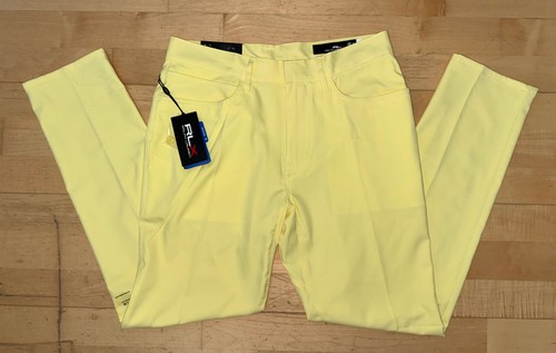 New Authentic Mens RLX Polo Ralph Lauren Golf Pants Yellow Sz 30 x 30 $125 - Picture 2 of 5