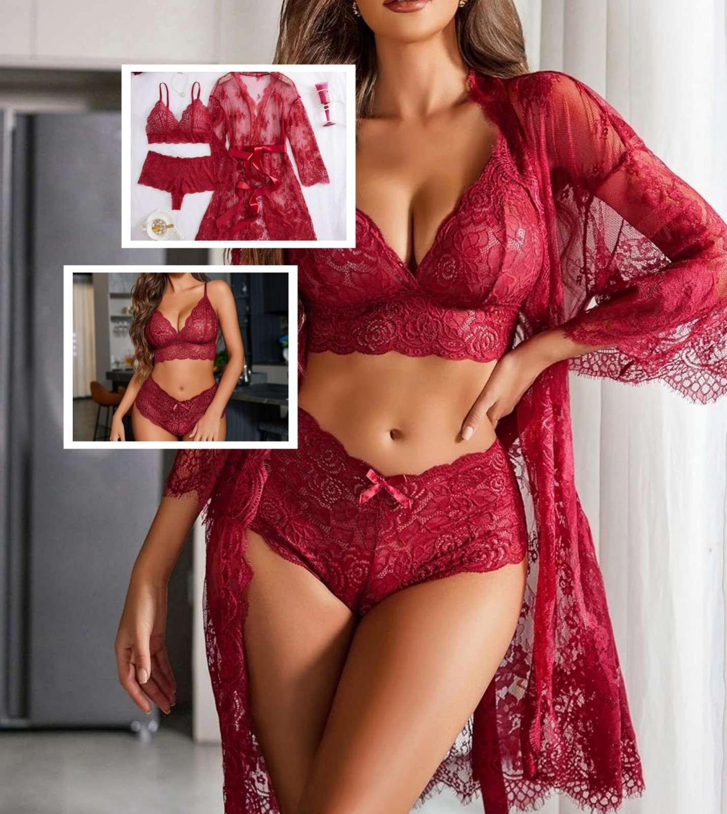 Women's Sexy-Lingerie Babydoll Sleepwear Underwear Lace Dress G-string Nightwear