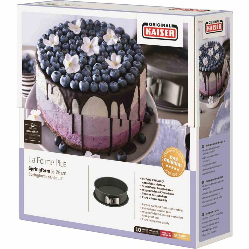 ORIGINAL KAISER KAI Springform Backformen La Forme Plus „SafeClicK“ Rezeptheft - Bild 2 von 2