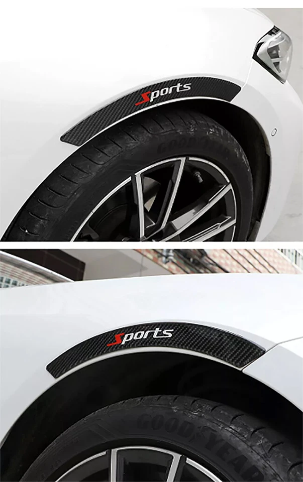 4x Guardabarros Cubierta de Borde de Arco de Ceja de Rueda de Fibra de Carbono para Guardabarros de Coche Foto 4 de 4