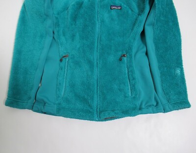 Patagonia Women's R3 Hi-Loft Hoodie Fleece Jacket Turquoise Size M